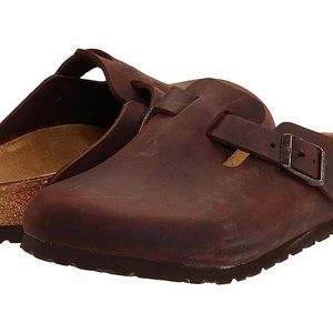 Birkenstock Boston Oiled Leather Habana Clogs